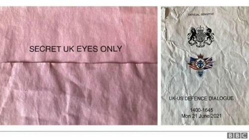 英国机密文件惊现公交车站