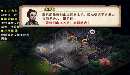 烟雨江湖铸剑山庄藏兵阁怎么开启 铸剑山庄藏兵阁开启攻略