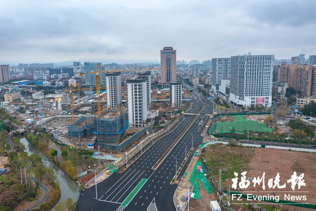 雁山路道路工程完工 江南CBD路网“辞旧迎新”