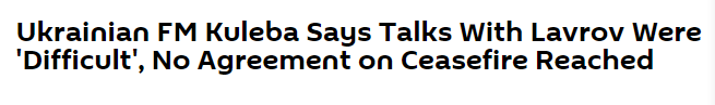俄媒:俄乌双方未达成停火协议