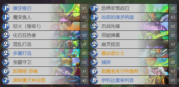 炉石传说节奏瞎卡组最新 探寻沉没之城节奏瞎卡组2022