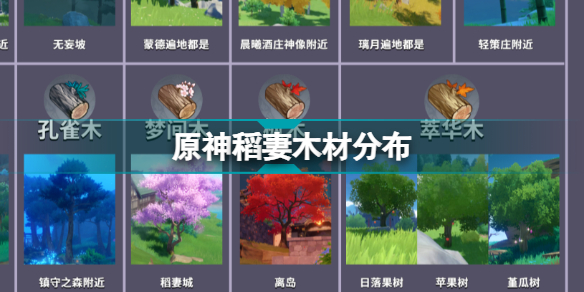 原神稻妻木材怎么砍比较快?原神稻妻木材推荐砍伐路线