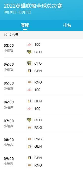 今天英雄联盟s12全球总决赛10月17日赛程直播时间 10.17对阵图对战表