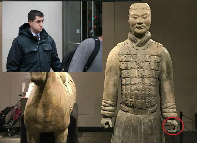 美国男子承认掰断并偷走兵马俑手指 美检方放弃重判请求