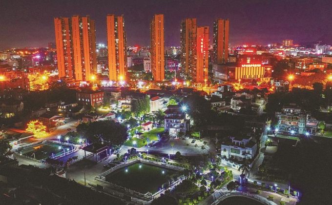 石狮仑后村侨乡公园夜景升级