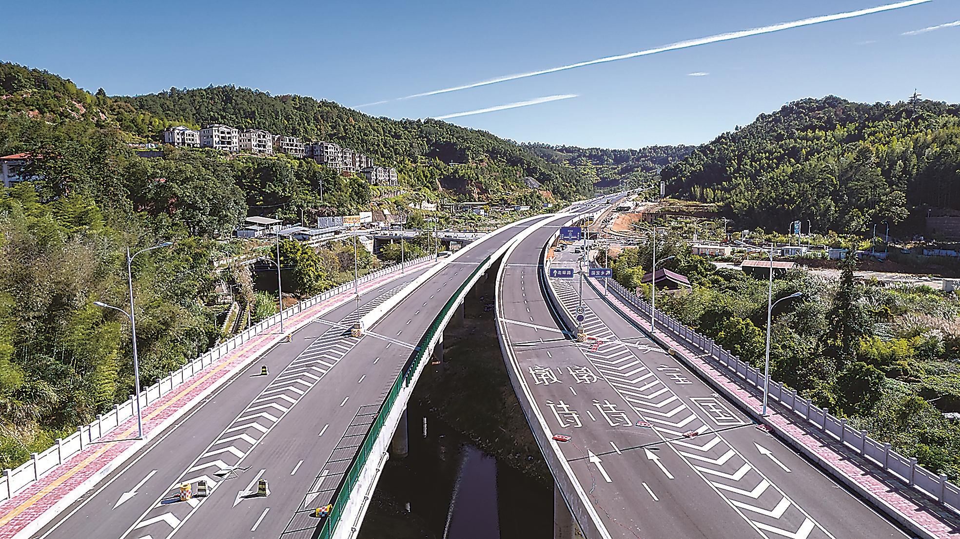 德化县北环路立交桥项目进入收尾冲刺阶段