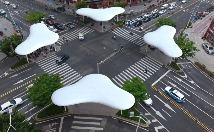 泉州市区将再建10个路口遮阳棚 选址和样式公布