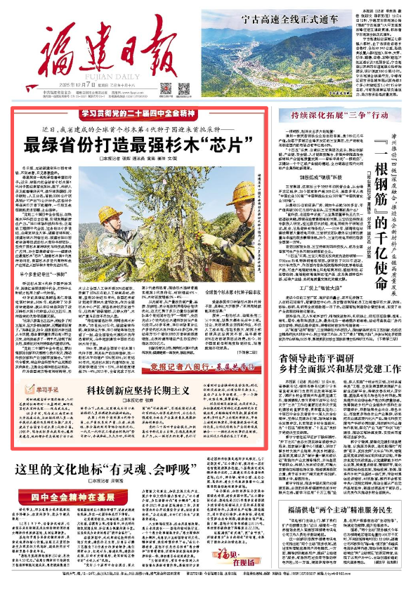 党报记者八闽行·基层共学⑭｜最绿省份打造最强杉木“芯片”