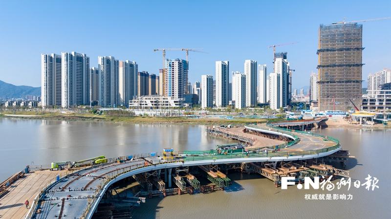 福清龙江里美桥主桥合龙 预计春节前开放通行