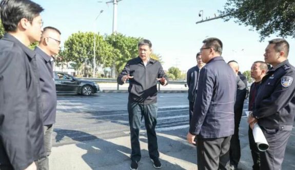 芗城区领导调研督导北环城路域整治工作