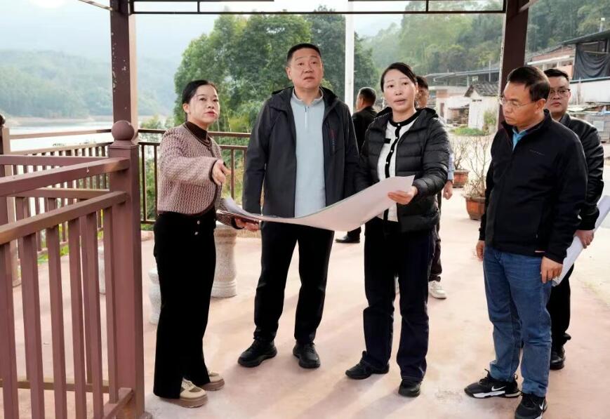 南靖县领导调研亨阳湖生态旅游区项目建设工作