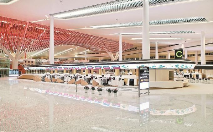 厦门翔安国际机场航站楼内部装修完成