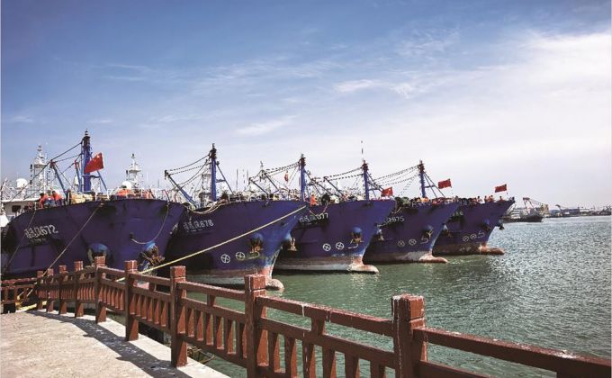 石狮今年首批远洋渔船启航奔赴北太平洋渔场