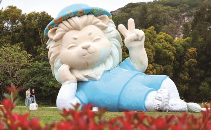 石狮峡谷旅游路“上新”  小福狮、小狮妹陪你逛“福道”