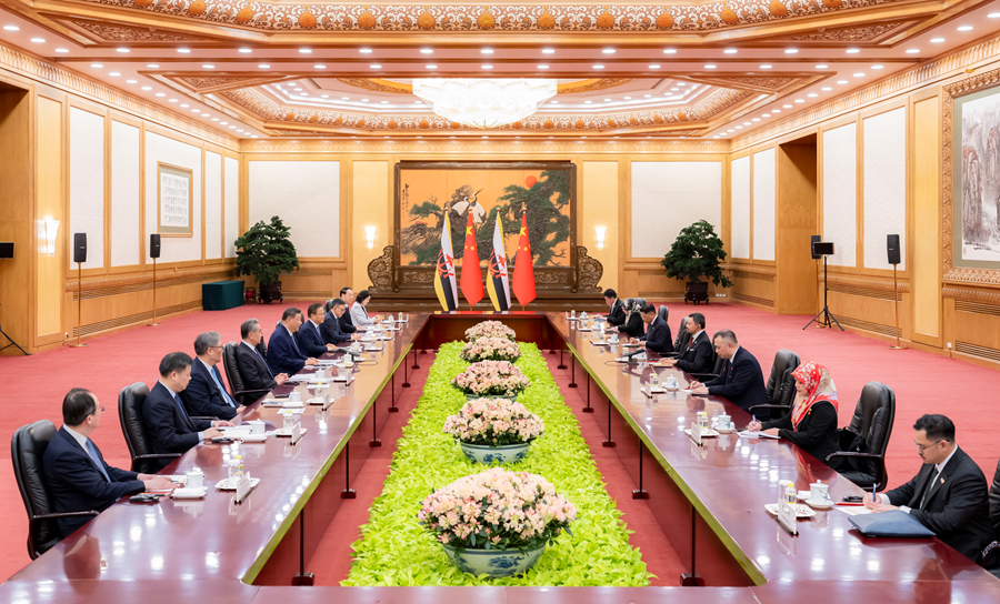 习近平会见文莱王储比拉