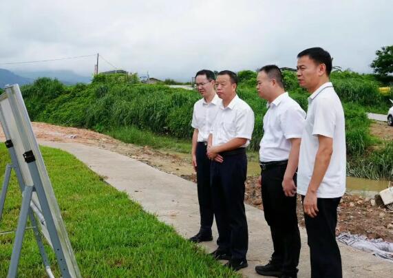 南靖县领导督导安后断面水质稳定提质工作