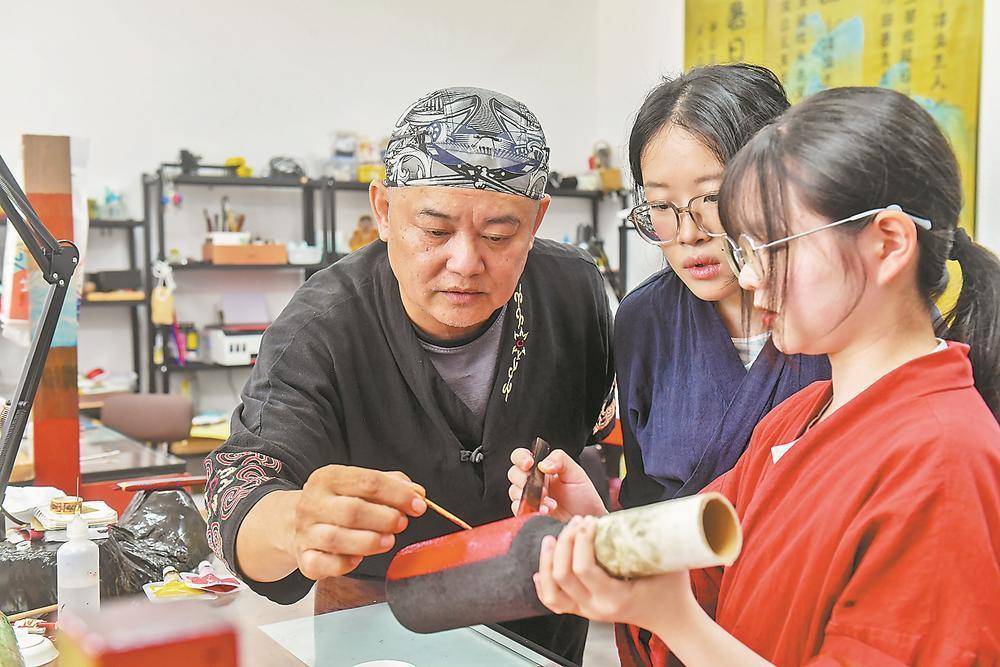 村里来了台湾漆艺师