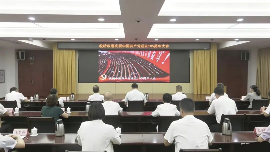 龙文全区组织集中收听收看庆祝中国共产党成立105周年大会