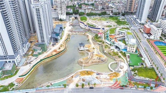 木兰溪文献北公园雏形已现 打造城市立体景观空间