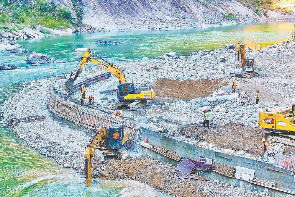 上白石水利枢纽工程建设提速