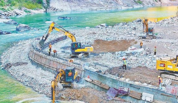 上白石水利枢纽工程建设提速
