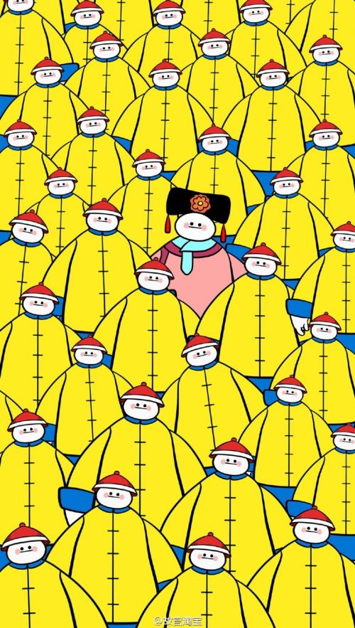 故宫皇家大白逗趣组图 卖萌版皇帝嫔妃人物照走红