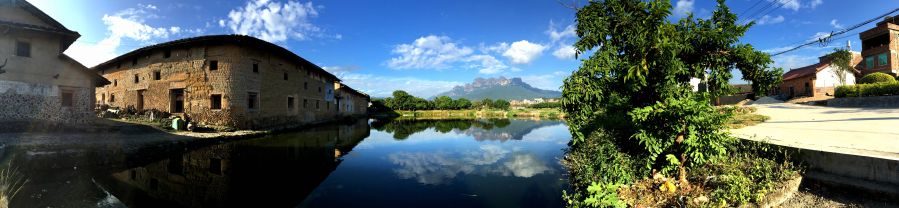 平和大溪镇:庄上土楼灵通山倒映碧水间唯美如画